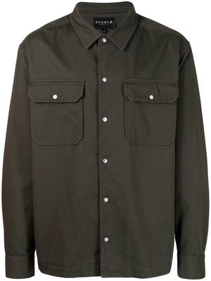 SPORT b. by agnès b. fitted press-stud fastening shirt jacket - Green