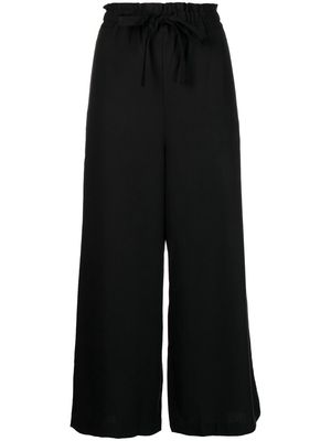 SPORT b. by agnès b. front-tie culotte design trousers - Black