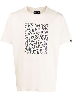 SPORT b. by agnès b. graphic-print cotton T-shirt - Neutrals