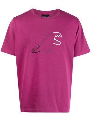 SPORT b. by agnès b. graphic-print cotton T-shirt - Purple