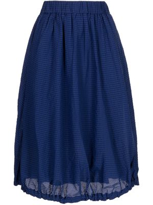 SPORT b. by agnès b. high-waisted check skirt - Blue