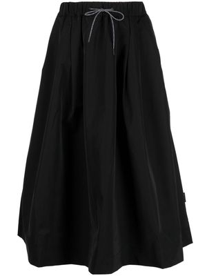 SPORT b. by agnès b. high-waisted pleated midi skirt - Black