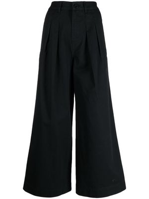 SPORT b. by agnès b. high-waisted wide-leg trousers - Black