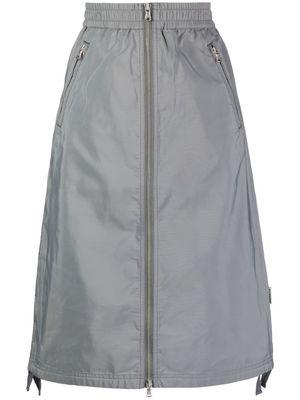 SPORT b. by agnès b. high-waisted zip-up skirt - Grey