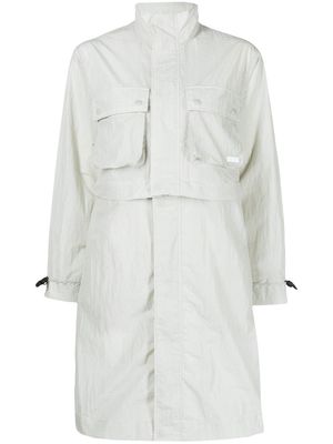 SPORT b. by agnès b. lightweight cargo-pocket coat - White