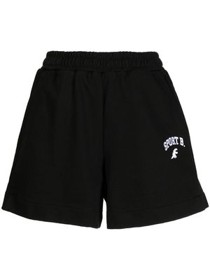 SPORT b. by agnès b. logo cotton shorts - Black