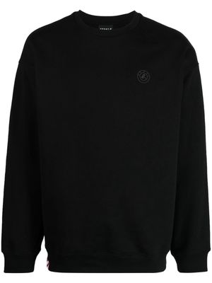 SPORT b. by agnès b. logo-embroidered cotton-blend sweatshirt - Black