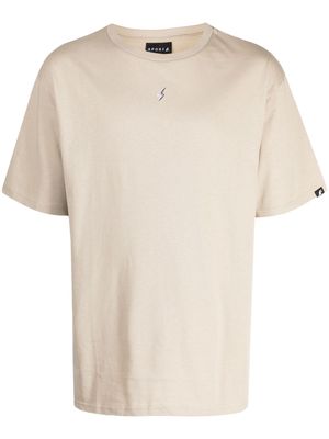 SPORT b. by agnès b. logo-embroidered cotton T-shirt - Brown