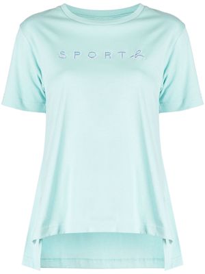 SPORT b. by agnès b. logo-embroidery cotton T-shirt - Blue