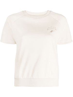 SPORT b. by agnès b. logo-embroidery cotton T-shirt - White