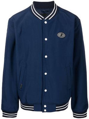 SPORT b. by agnès b. logo-patch cotton bomber jacket - Blue