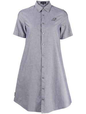 SPORT b. by agnès b. logo-patch cotton shirtdress - Grey