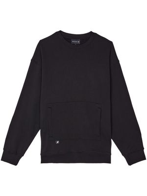 SPORT b. by agnès b. logo-patch cotton sweatshirt - Black