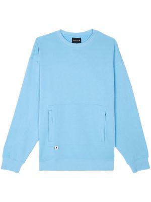 SPORT b. by agnès b. logo-patch cotton sweatshirt - Blue