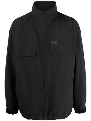 SPORT b. by agnès b. logo-patch high-neck jacket - Black