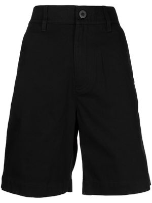 SPORT b. by agnès b. logo-patch high-waisted shorts - Black