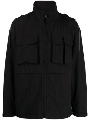 SPORT b. by agnès b. logo-patch textured jacket - Black