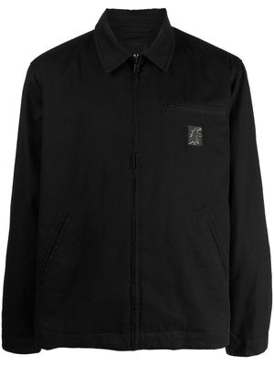 SPORT b. by agnès b. logo-patch zip-up shirt jacket - Black