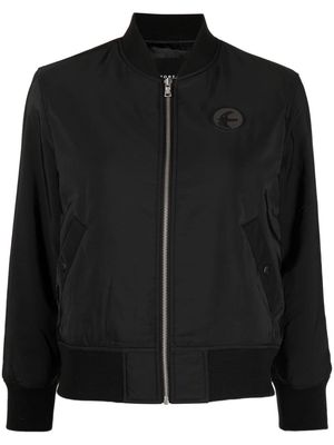 SPORT b. by agnès b. logo-patch zipped bomber jacket - Black