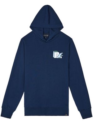 SPORT b. by agnès b. logo-print cotton hoodie - Blue