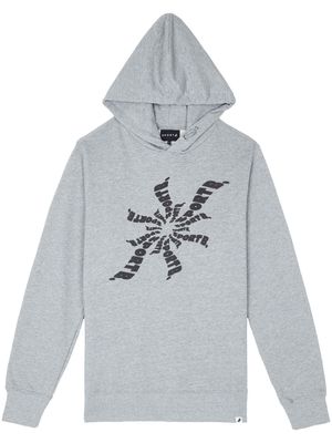 SPORT b. by agnès b. logo-print cotton hoodie - Grey