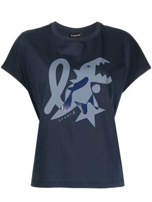 SPORT b. by agnès b. logo-print cotton T-shirt - Blue