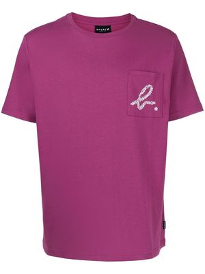 SPORT b. by agnès b. logo-print cotton T-shirt - Purple