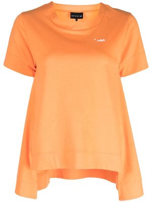 SPORT b. by agnès b. logo-print high-low T-shirt - Orange