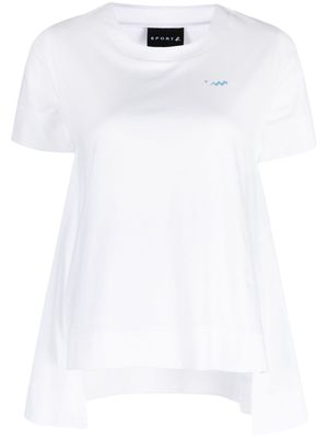SPORT b. by agnès b. logo-print high-low T-shirt - White