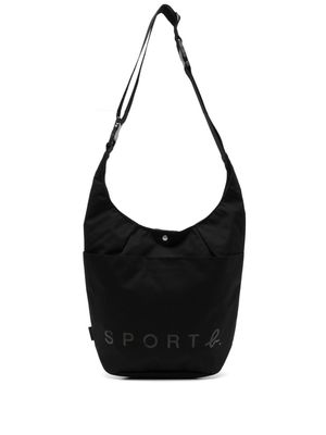 SPORT b. by agnès b. logo-print messenger bag - Black