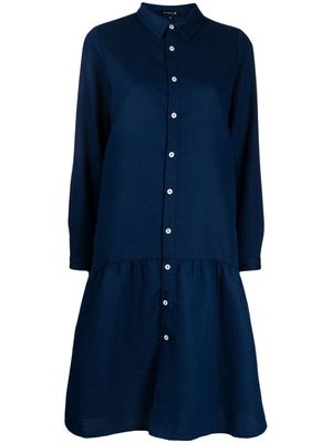 SPORT b. by agnès b. long-sleeved cotton shirtdress - Blue