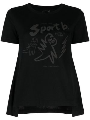 SPORT b. by agnès b. Sketchy Dino cotton T-shirt - Black
