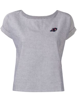 SPORT b. by agnès b. wide-neck cotton T-shirt - Grey