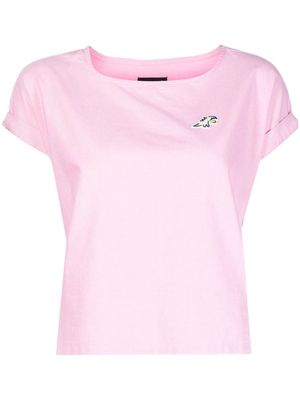 SPORT b. by agnès b. wide-neck cotton T-shirt - Pink