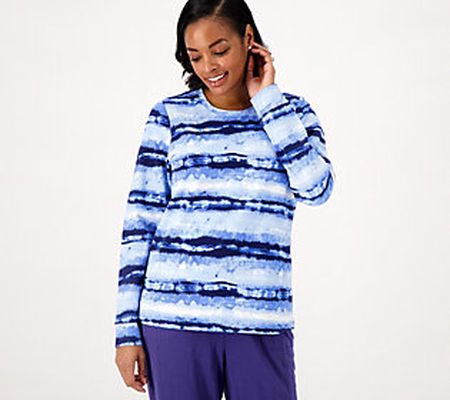 Sport Savvy Printed French Terry Round Neck Pullover