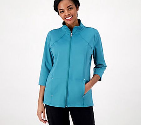 Sport Savvy Zip Front Jacket w/ Seaming Details
