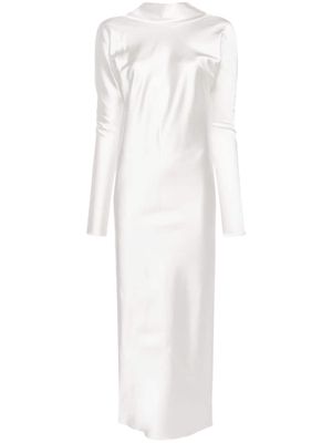 Sportmax Abazio satin maxi dress - White