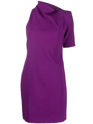 Sportmax asymmetric one-shoulder minidress - Purple