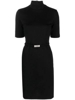 Sportmax belted fine-knit dress - Black