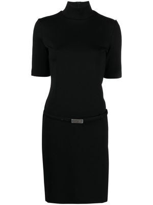 Sportmax belted high-neck dress - Black