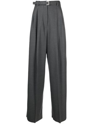 Sportmax belted pleated trousers - Grey