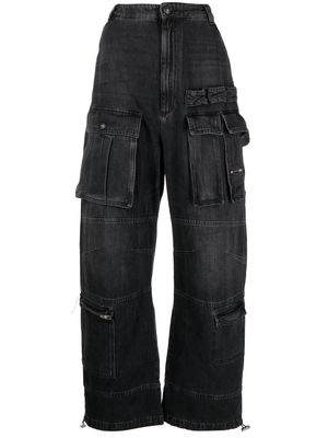 Sportmax cargo-pocket wide-leg jeans - Grey