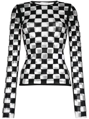 Sportmax check-pattern sweatshirt - Black