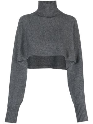 Sportmax cropped wool-blend jumper - Grey