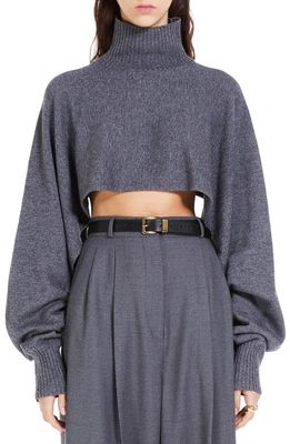 SPORTMAX Dolman Sleeve Wool & Cashmere Sweater in Medium Grey