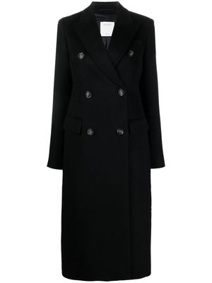Sportmax double-breasted wool coat - Black