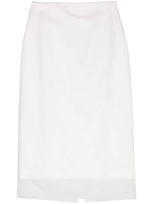 Sportmax double-layer pencil skirt - White