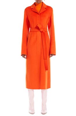 SPORTMAX Eva Wool & Cashmere Coat in Tangerine