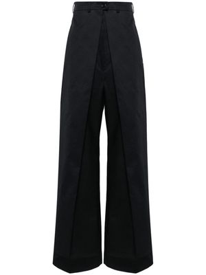 Sportmax Fanfara layered wide-leg trousers - Black