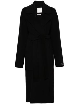 Sportmax felted virgin-wool maxi coat - Black